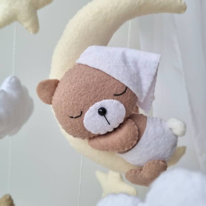 Teddi Bebe - Wholesale Baby Mobile - Baby Mobile sleeping bear beige3