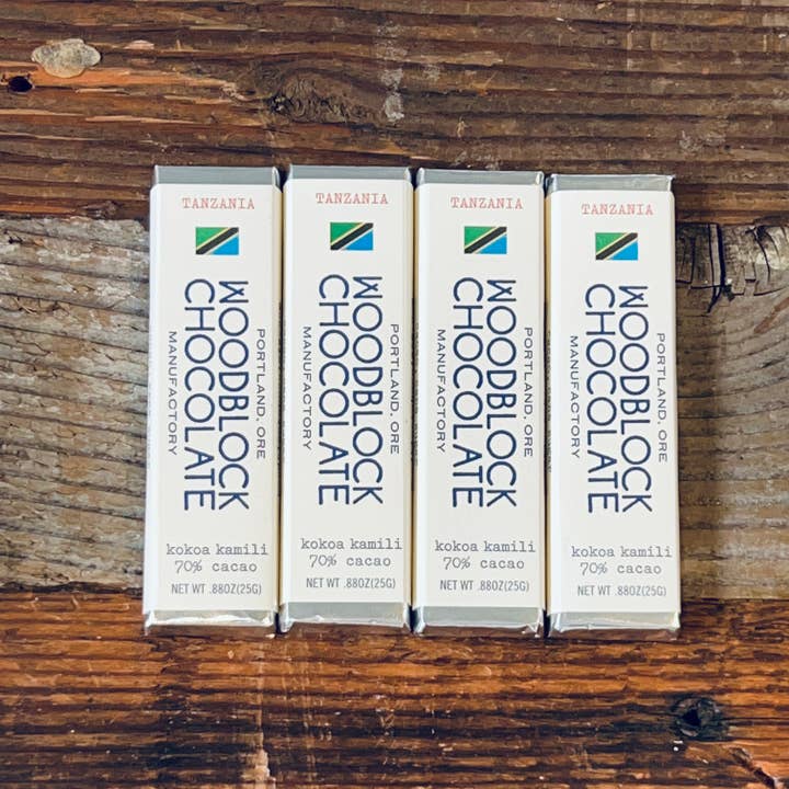Woodblock Chocolate - Wholesale Chocolate Bar - 70% Tanzania: 30 Bar Case1