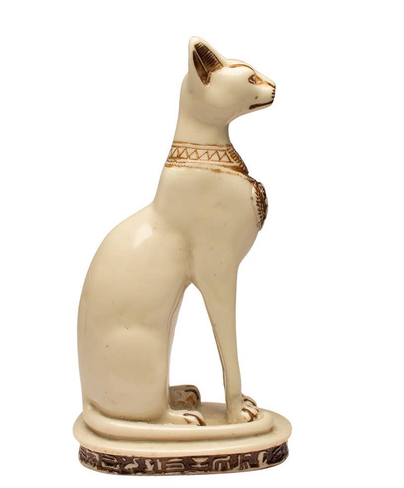 Discoveries, Inc. – Estatueta decorativa por atacado – Estátuas da Deusa Bastet - Gato Branco - Deusa Egípcia10