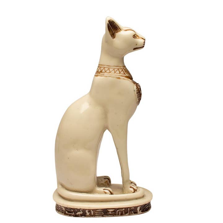 Discoveries, Inc. – Estatueta decorativa por atacado – Estátuas da Deusa Bastet - Gato Branco - Deusa Egípcia10