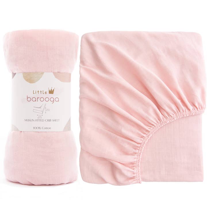 Barooga - Wholesale Cot/Crib Sheets - Muslin Crib Sheets for Boys and Girls, 28"x 52" + 9"18