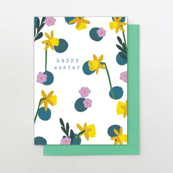 Stop the Clock Design - Wholesale Easter Card - BB05 - Easter Daffodil Pattern