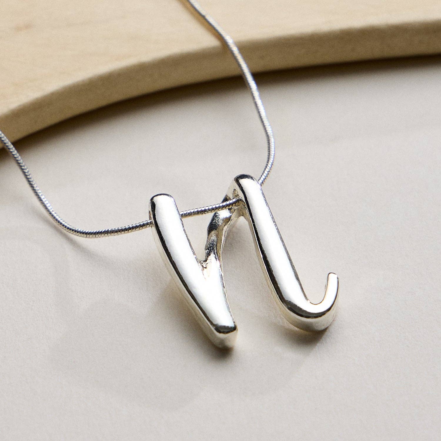 Frem - Wholesale Pendant/Charm Necklace - A Set of 16 Letters Gold Dipped Necklace – Gold & Silver Alphabet Charm Jewelry82