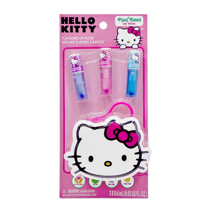 PINEAPPLE Beauty - Wholesale Lip Gloss - UPD HK1143GG Hello Kitty Lip Gloss w/ pouch set - 12 set