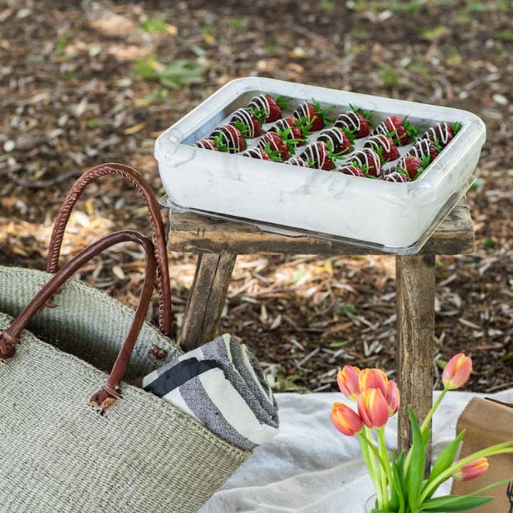 Fancy Panz - Wholesale Casserole Carrier - Classic Set - Pan Frame w/ Lid & Serving Spoon - Marble5