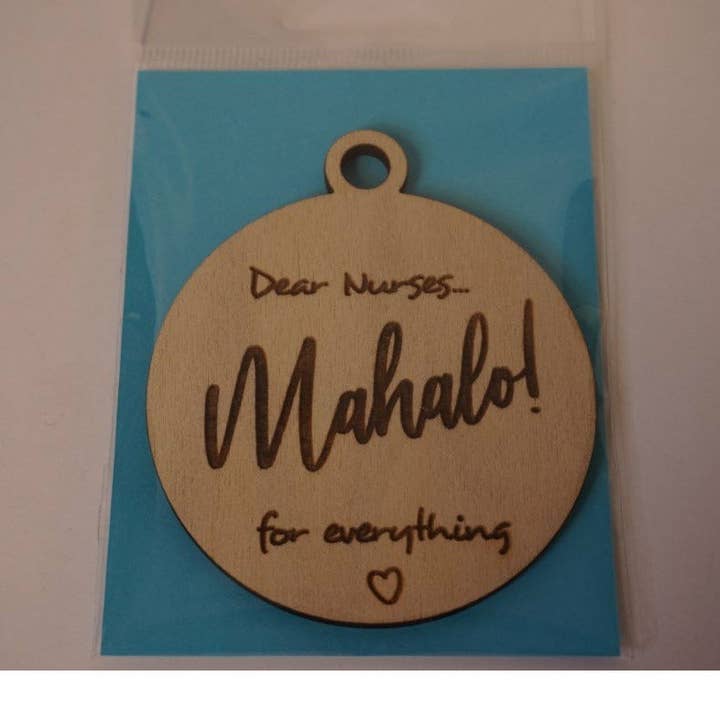 Mahalo Nurses Keepsake Ornament for wholesale by Aloha Cuts