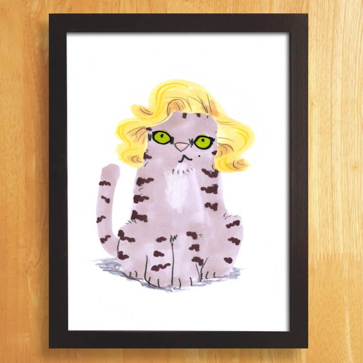 Perruque Imprimée Chat in Marilyn pour la vente par Jo Clark Design