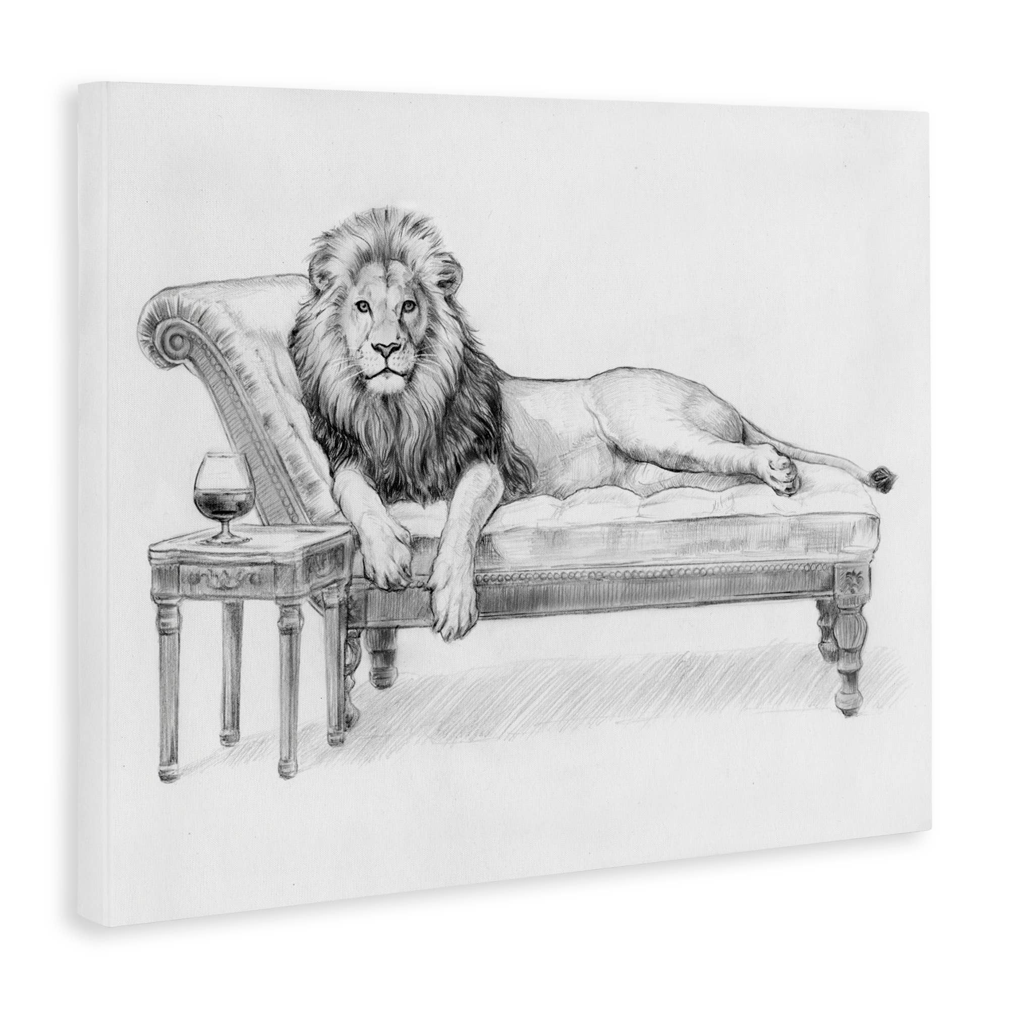Stupell Industries - Wholesale Wall Sign - Lounging Beast Lion - Unframed Wall Art10