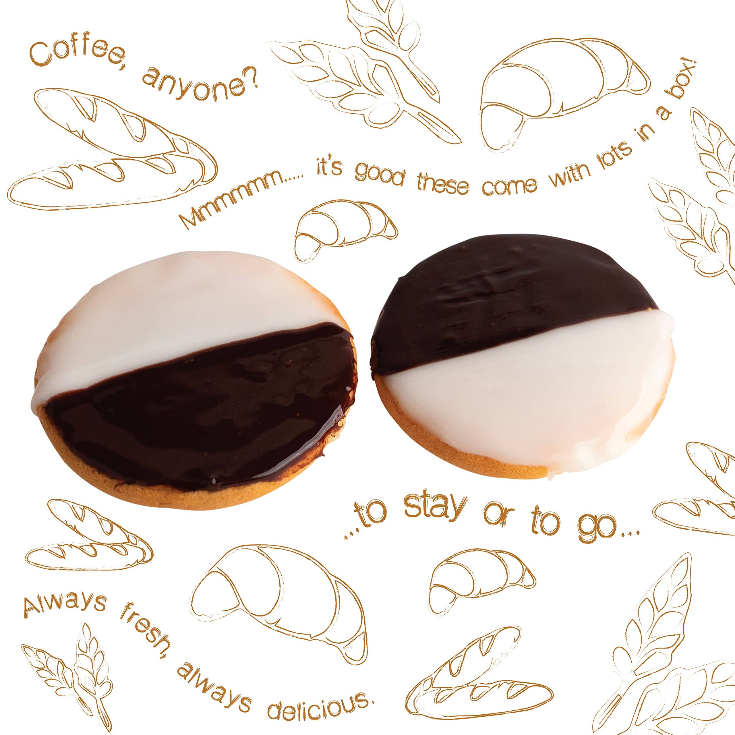 Stern's Online - Wholesale Cookie - Black and White Cookies | 10 Count NY Style Cookies -12/Case5