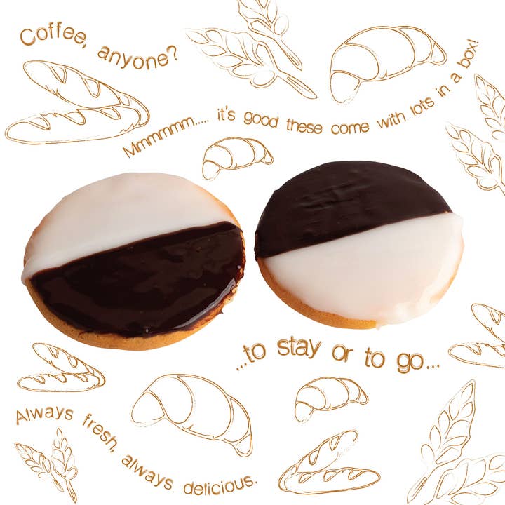 Stern's Online - Wholesale Cookie - Black and White Cookies | 10 Count NY Style Cookies -12/Case5