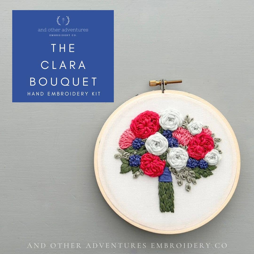 And Other Adventures Embroidery Co - Wholesale DIY Craft Kit - Hand Embroidery Kit - The Clara Bouquet0