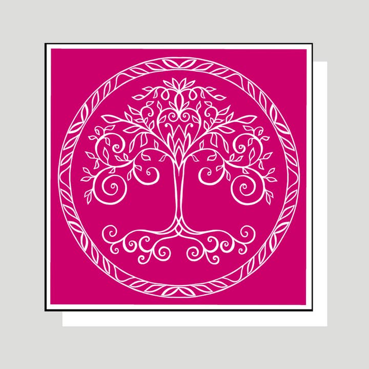 Planteret Mandala opmuntringskort med Salme 1 for engroshandel hos New Wing Studio