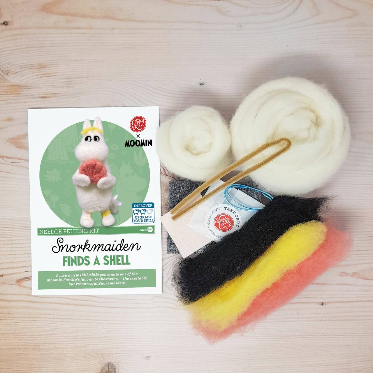 The Crafty Kit Company - Wholesale Craft Sewing Kit - Snorkmaiden Finds a Shell Needle Felting Kit3