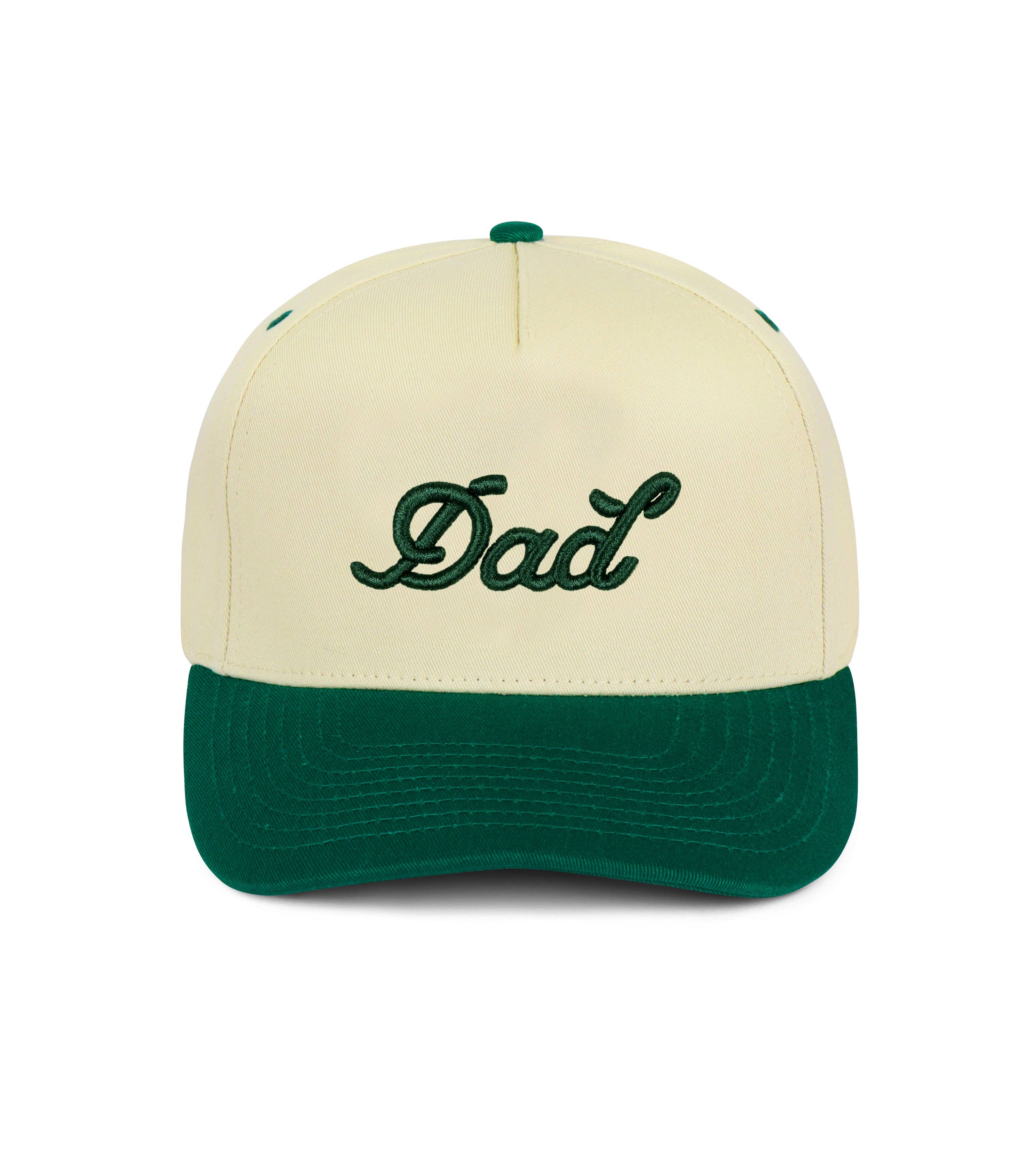 Dad Brand - Vente Casquette de baseball – homme - Casquette Snapback Papa | Crème & Vert1