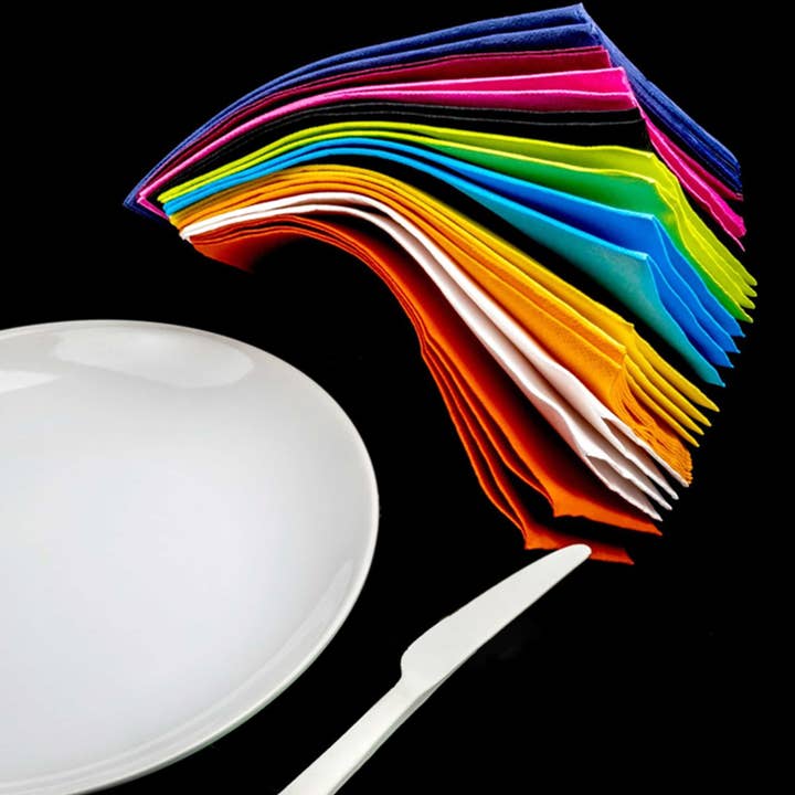 ROLL-LUX - Wholesale Disposable Napkin - 9 packs of 40 Linen-Feel Green Paper Napkins 2-ply5