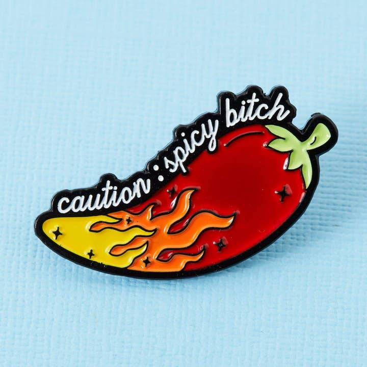 Attention : Épinglette en émail Spicy pour la vente par Punky Pins