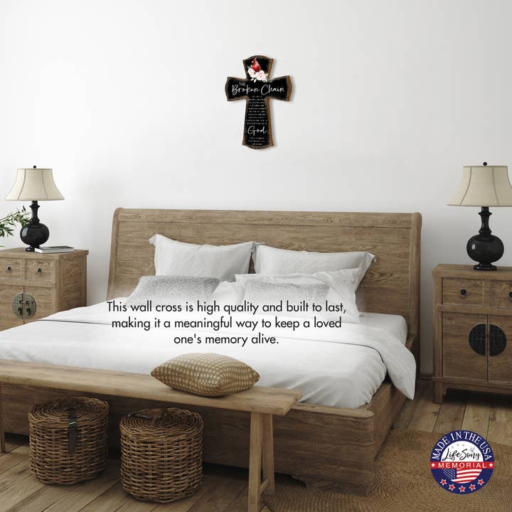LifeSong Milestones - Wholesale Wall Cross - Cardinal Memorial Wall Cross: The Broken Chain