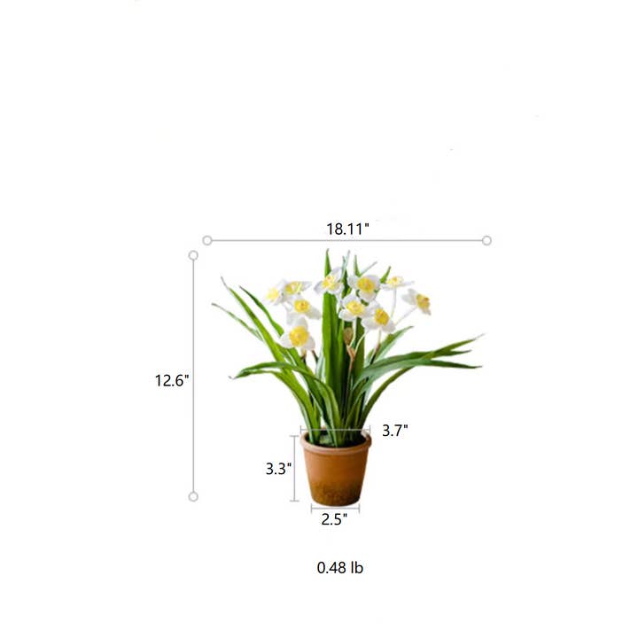 Rustic Reach - Wholesale Artificial Flowers - Faux Daffodil in Brown Pot