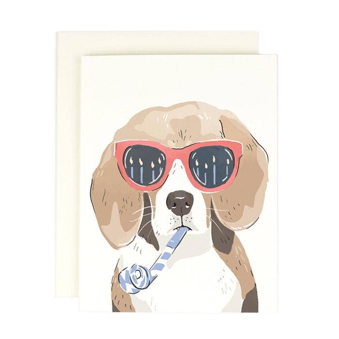 Beagle Birthday Greeting Card for wholesale by Amy Heitman