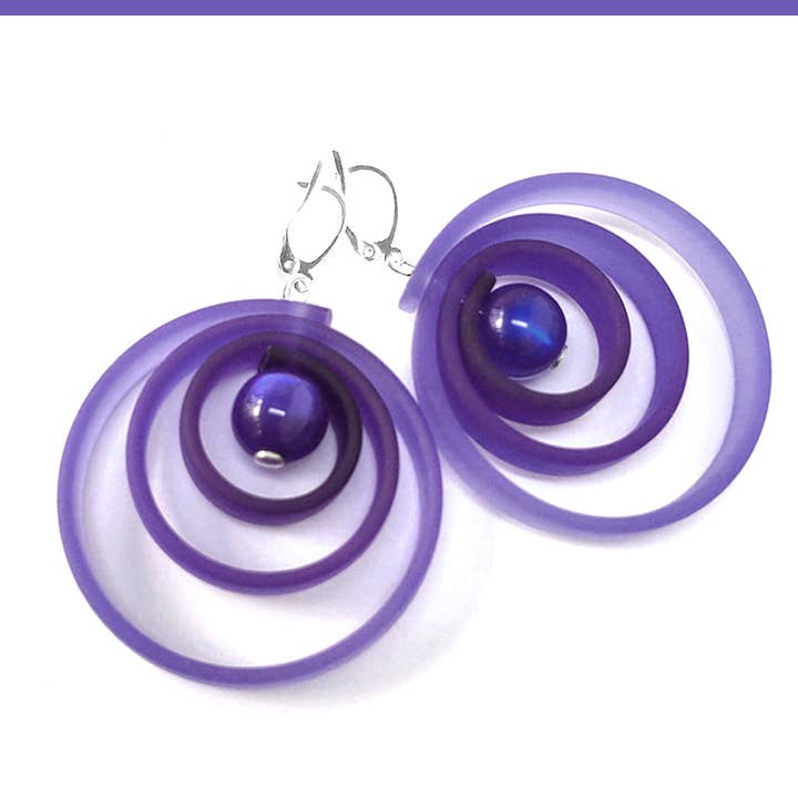 ALEX+SVET - Wholesale Dangle Earrings - ORCHIDEE rubber & resin earrings ESSENTIALS line7