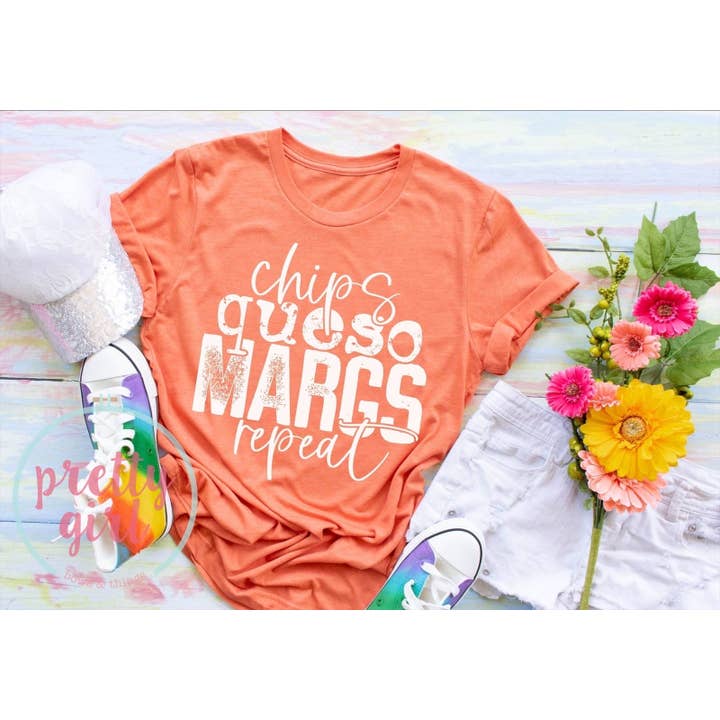 Chips queso margs repeat for wholesale by Pretty Girl Bows and Things