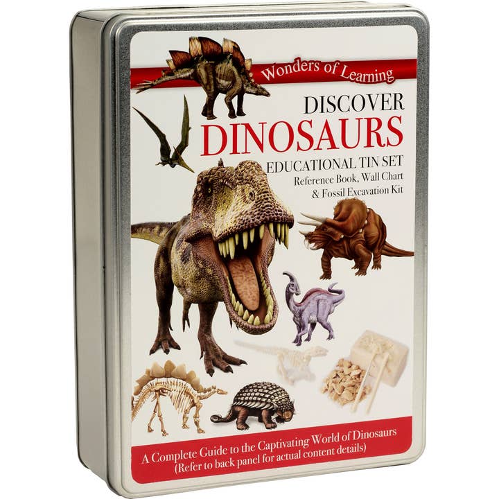 Wonders of Learning Dinosaurs Tin Set for wholesale by Waypoint Geographic