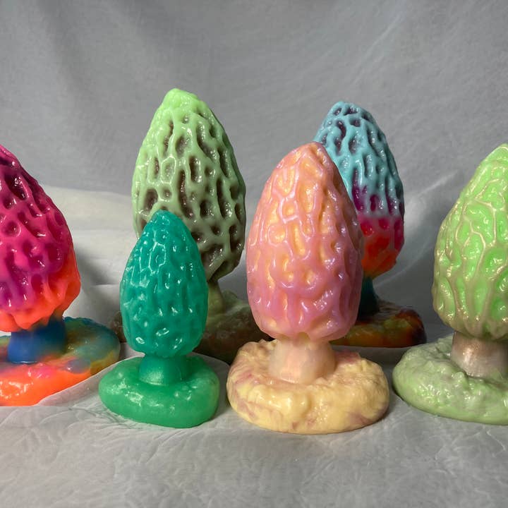 Silicone Morel Mushroom Plug - Fantasy Colors for wholesale by Something Squishy Toys