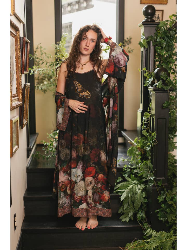 Market of Stars (USA) - Wholesale Dress - Women's - Flight of Fancy Bohéme Long Maxi Slip Dress w/Hummingbirds9