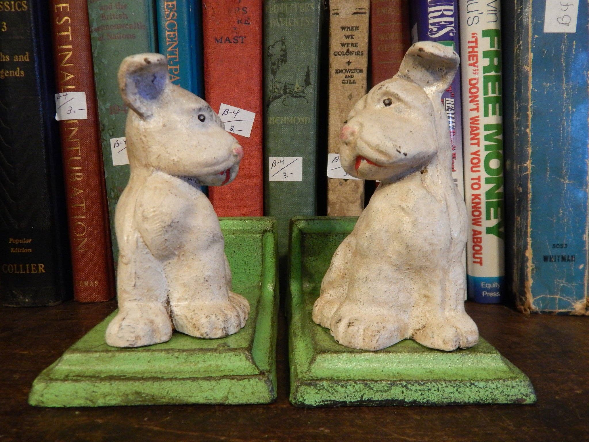 Repro Depot - Wholesale Bookend - Bookends -Cast Iron Pair Vintage Dogs1