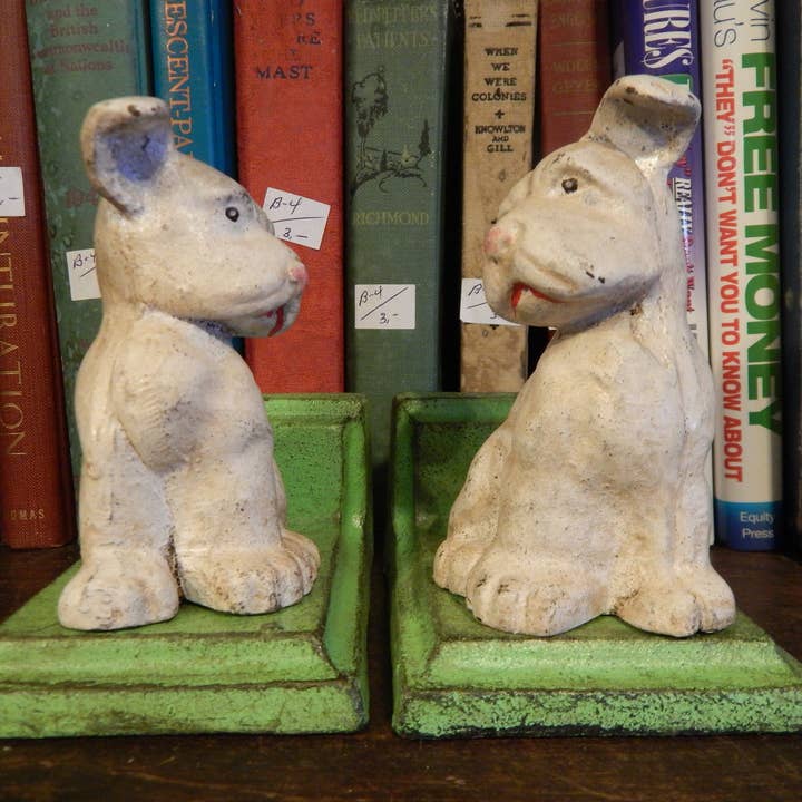 Repro Depot - Wholesale Bookend - Bookends -Cast Iron Pair Vintage Dogs1