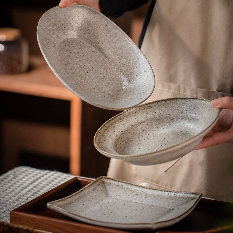 Gohobi （We cover U.S. import duties） - Wholesale Dinner Plate - Gohobi Japanese Vintage Coarse Pottery Deep Plate4