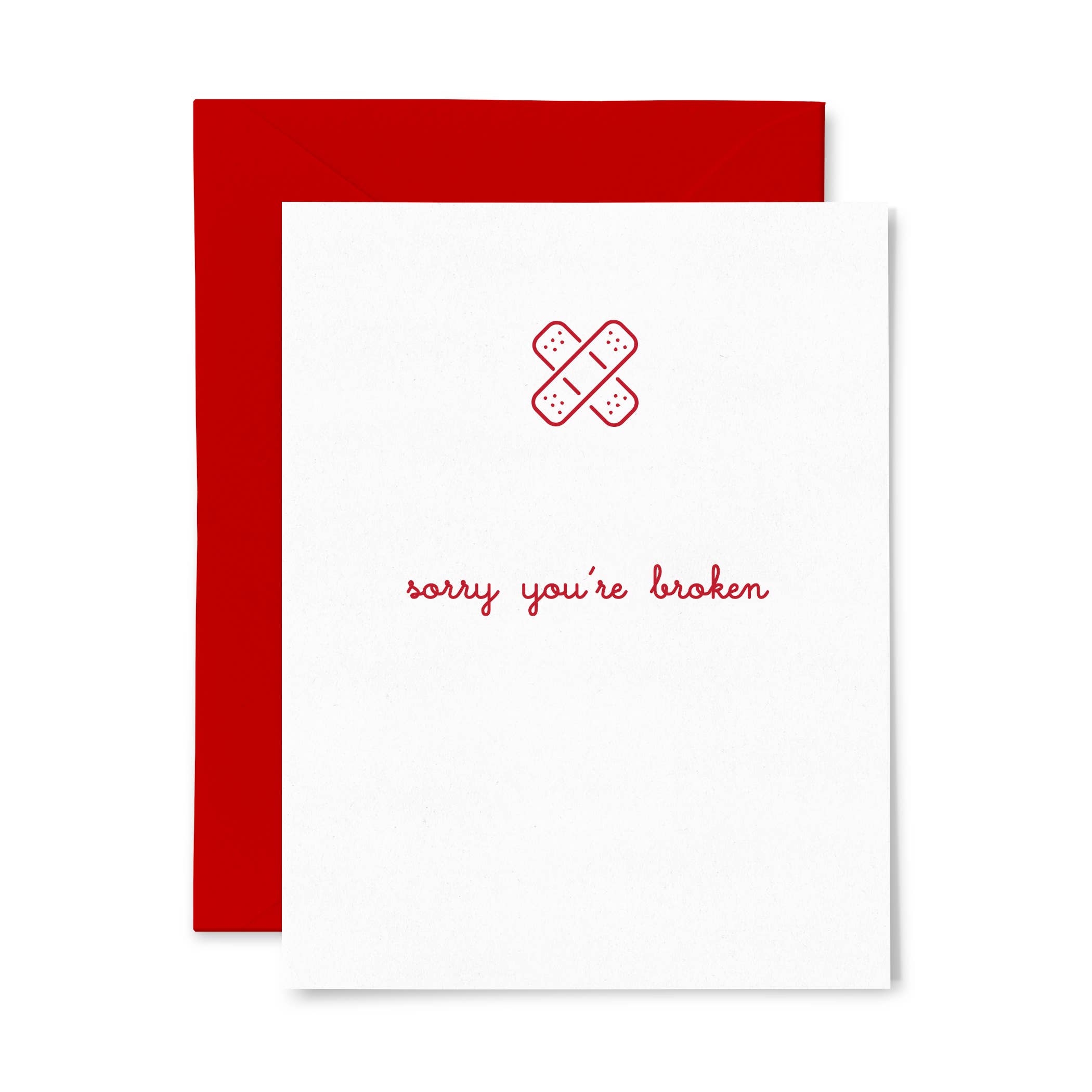 Color Box Design & Letterpress - Wholesale Sympathy Card - Broken | Letterpress Greeting Card | Multi-Use0