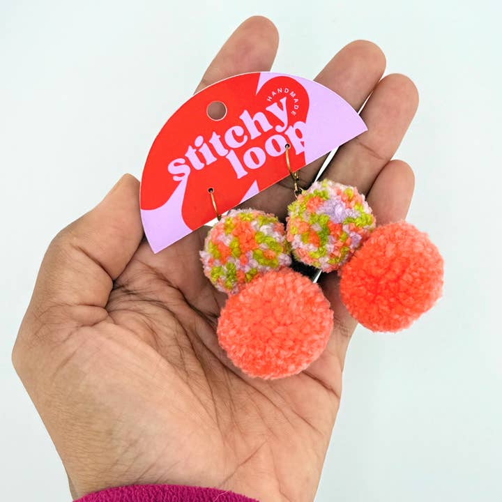 Stitchy Loop - Wholesale Dangle Earrings - Double Bubble Earrings