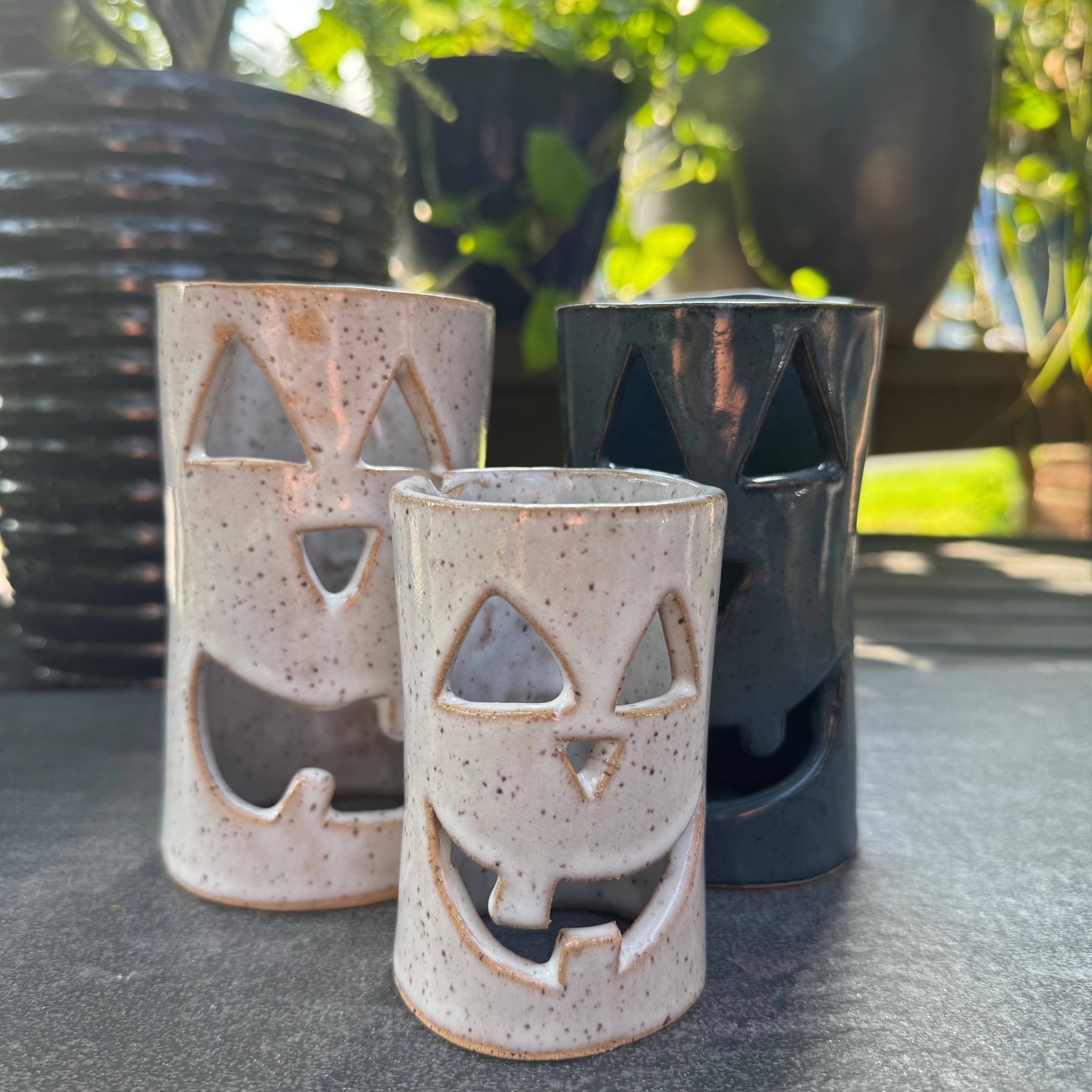 Mud & Maker - Wholesale Candle holder - Jack o Lantern Luminary / Fall Candle / Handmade Fall Decor2
