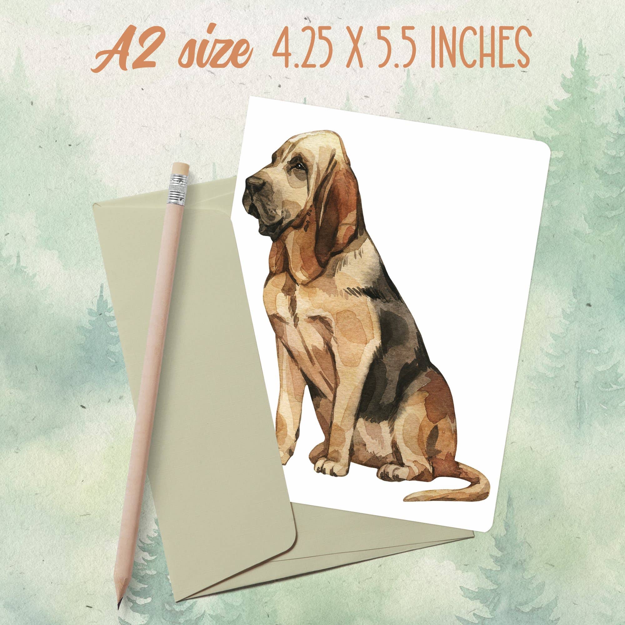 Soul Familiar – wholesale Vardagliga hälsningskort – Handgjort gratulationskort med Bloodhound-hund1