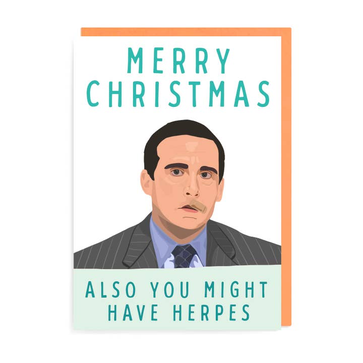 Herpes Christmas Card | The Office for wholesale by URGHH Card Co.