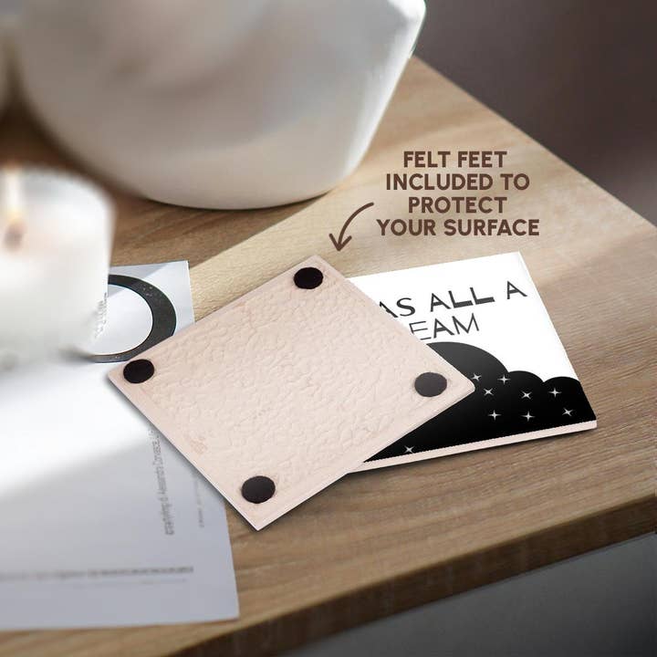 3dRose - Wholesale Coasters - 3dRose, Image of a Clouds with a Text, Coaster3