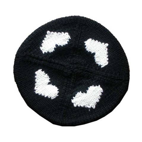 Boina negra con corazones blancos para venta al por mayor de Born To Love