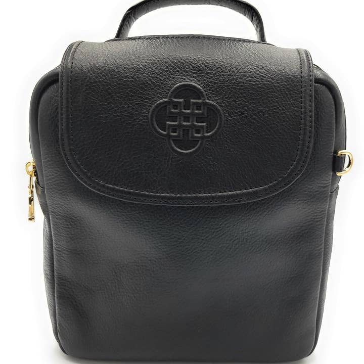 Black SADDLER MAXIE Real Leather Designer Mini BackPack for wholesale on Faire