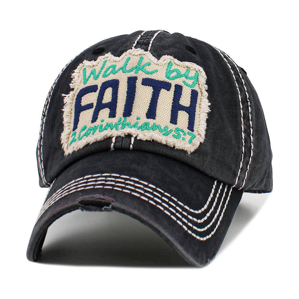 Sensibling Corp. - Wholesale Baseball Cap - Women's - WALK BY FAITH Vintage Baseball Cap4