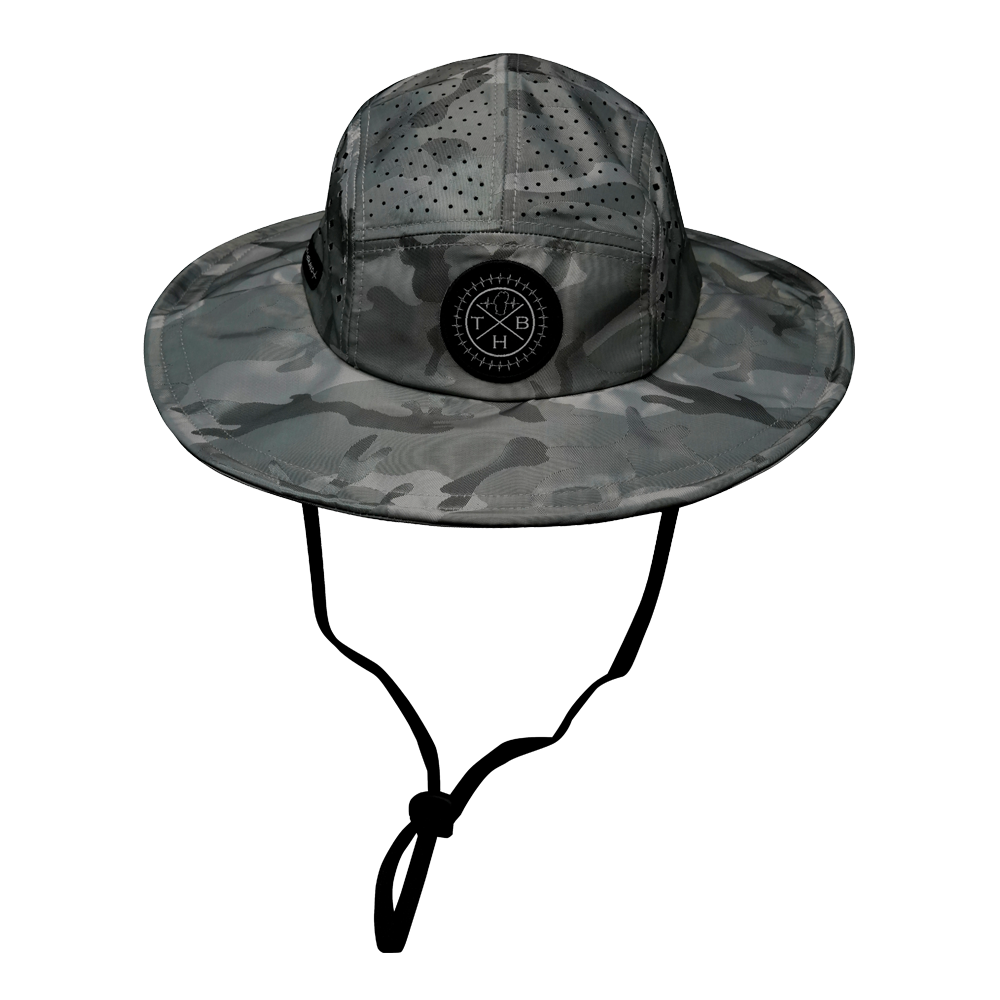 The Heartbeat Brand - Wholesale Bucket Hat - Unisex - THB Boonie | Sun Hat | Gray Camo0