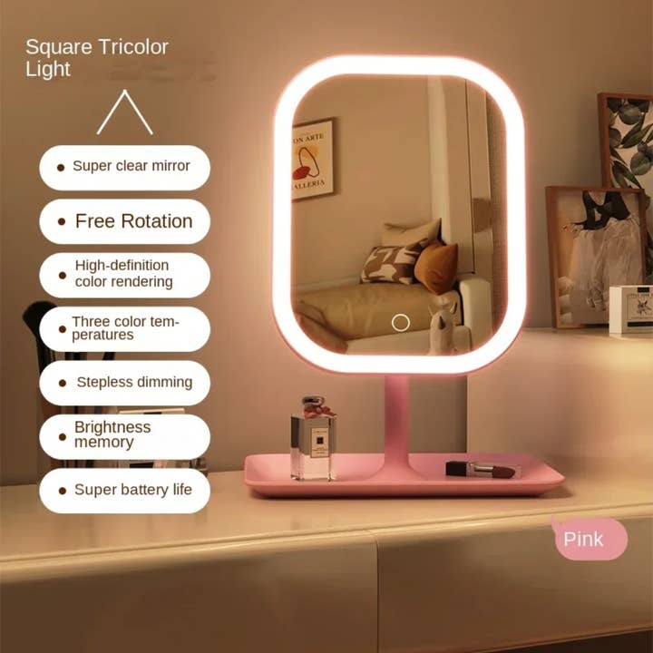 GulleeGadgets - Wholesale Vanity mirror - Modern LED Vanity Mirror with 3-Color Touch Lighting2
