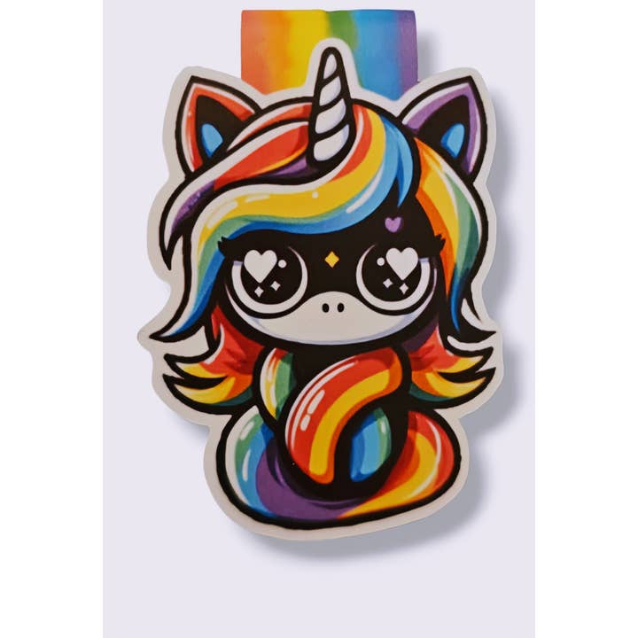 Holografische Regenboog Eenhoorn Magnetische Boekenlegger voor wholesale door Misty Anthony Designs