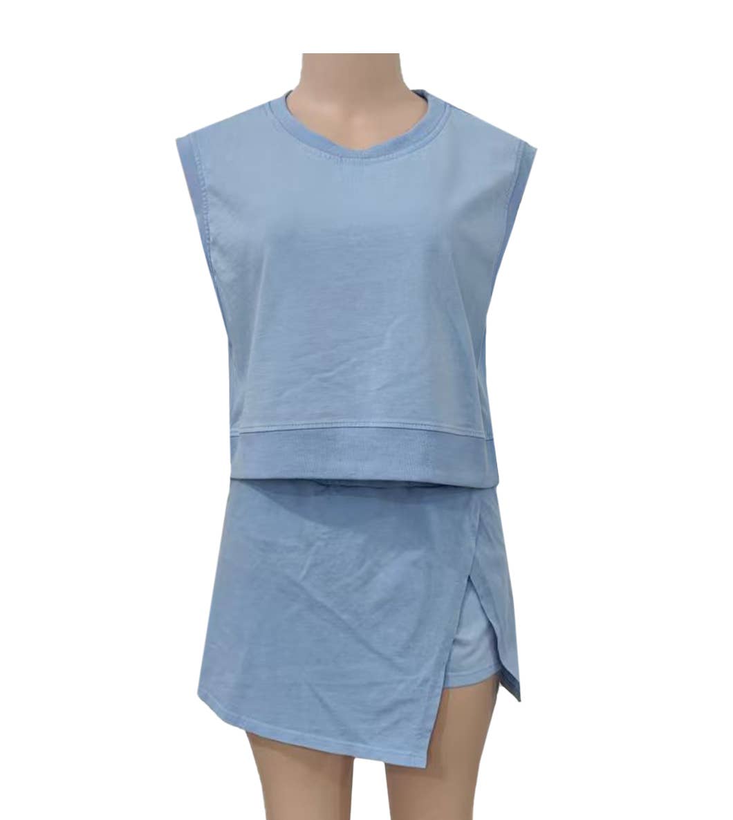 HIDDENBRAND - Wholesale Top & Skirt Set - Women's - Relaxed Athletic 2-Pieces Set12