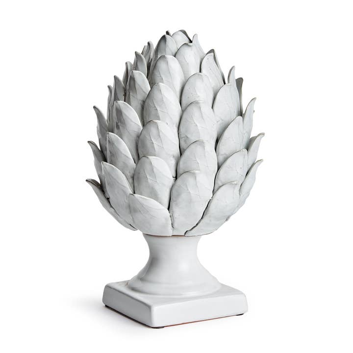White Artichoke Finial Large for wholesale on Faire