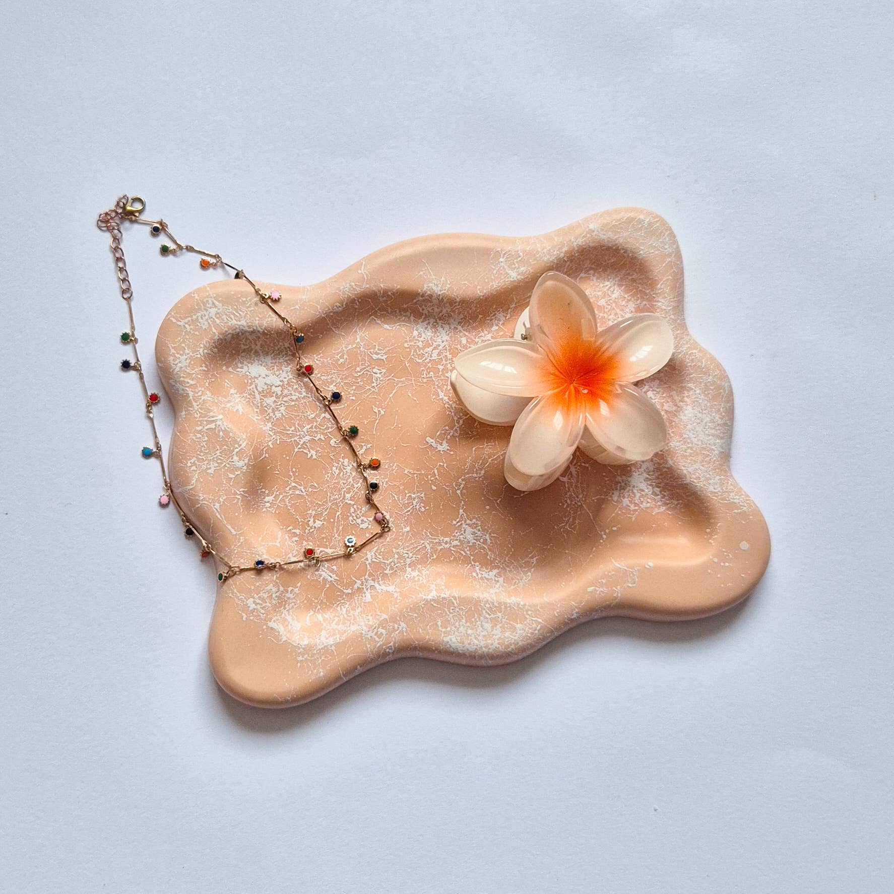 The Sage Rose Studio – wholesale Jewellery dish – Wavy Rectangle trinket dish, modern aesthetic candle tray3