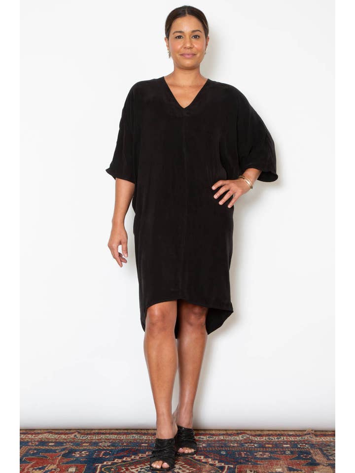 Black Cupro Suzanne Dress for wholesale on Faire1