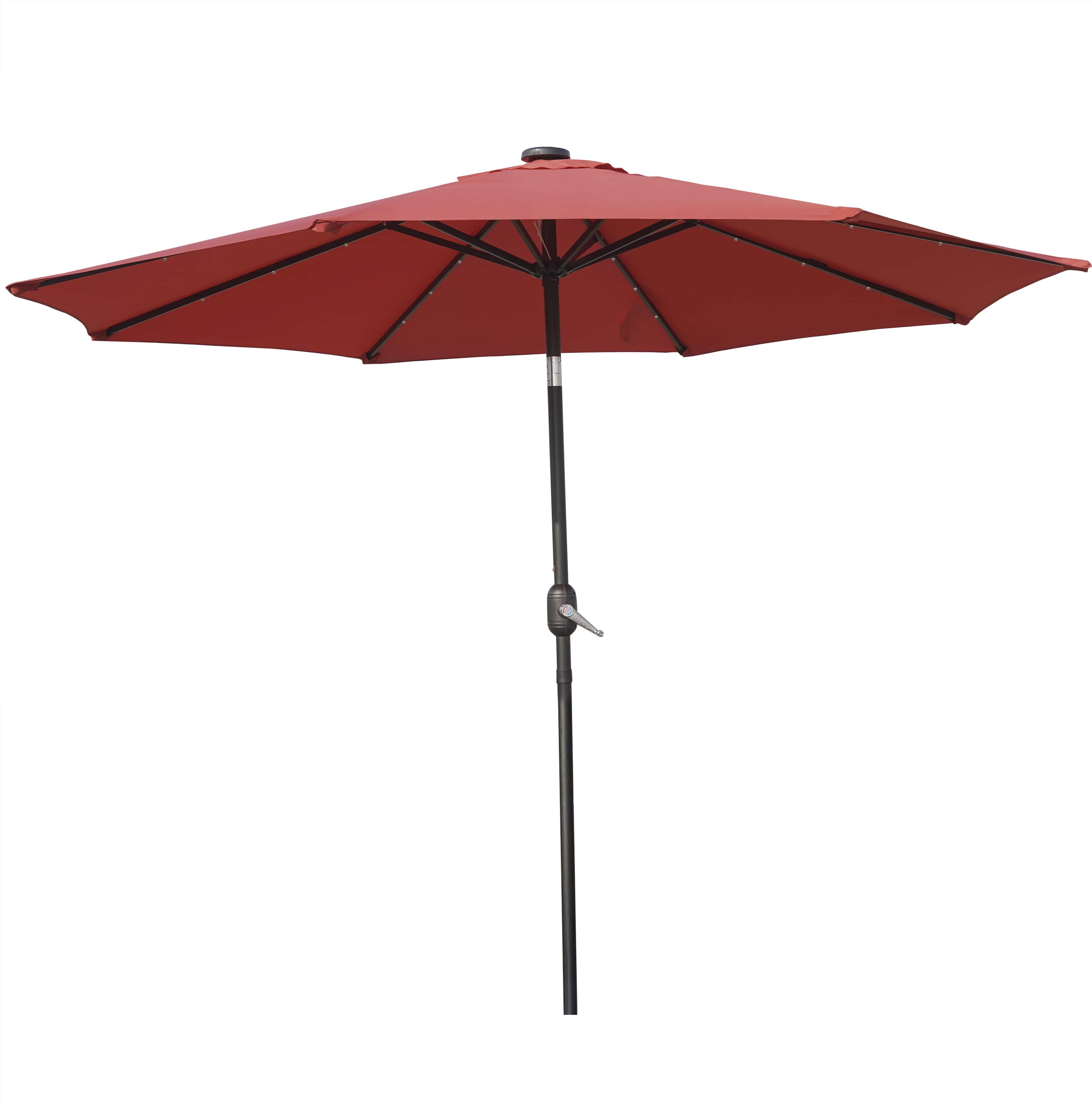 LeisureMod - Wholesale Patio Umbrella - Sierra Modern 9ft Solar LED Patio Garden Umbrella52