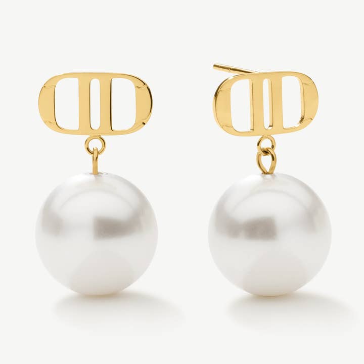 Signature Pearl Drop earrings for wholesale by D. Louise
