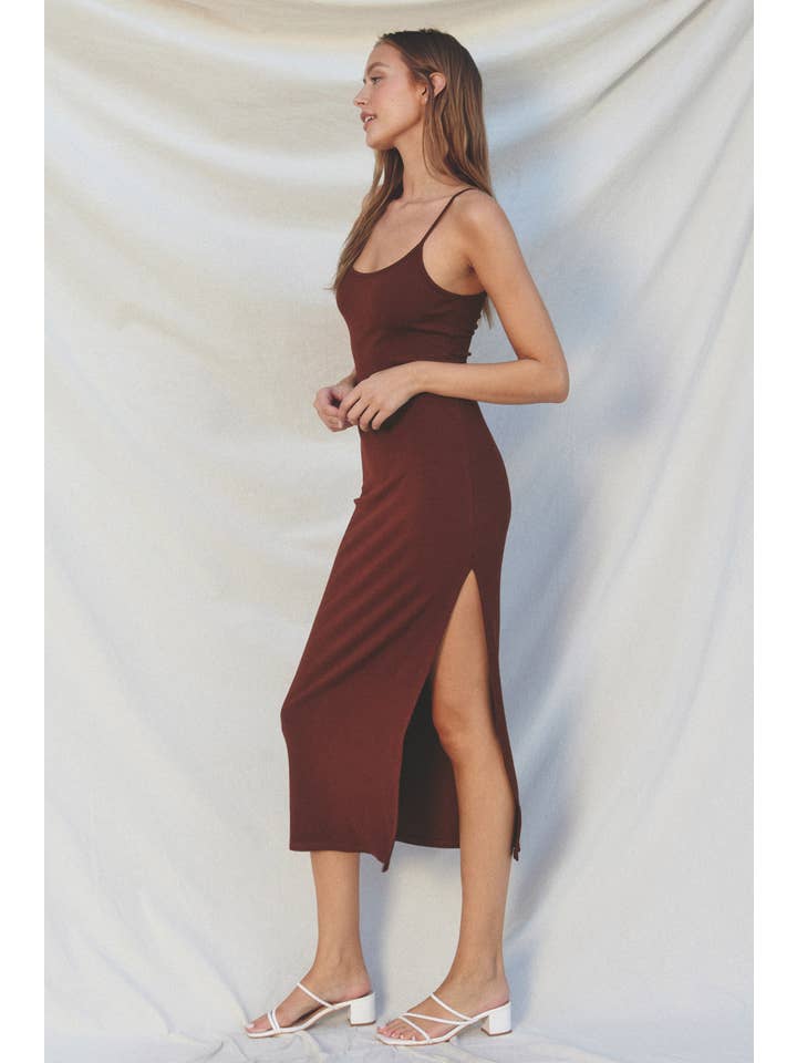 Dress Forum - Vente Robe – femme - Robe longue moulante en tricot côtelé (1)33